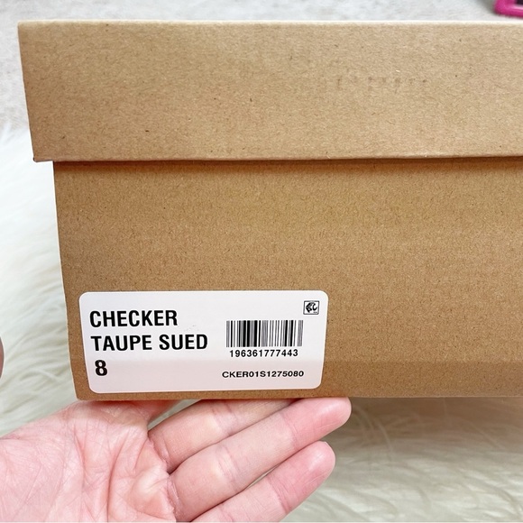 Steve Madden Checker Lug Sole Combat Boot in Taupe Suede Leather Women’s Size 8 - Picture 10 of 10